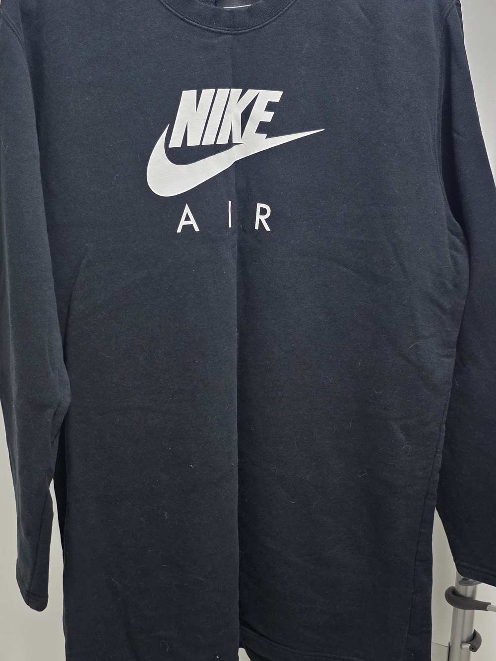 Nike Black Long Sweater with White Swoosh